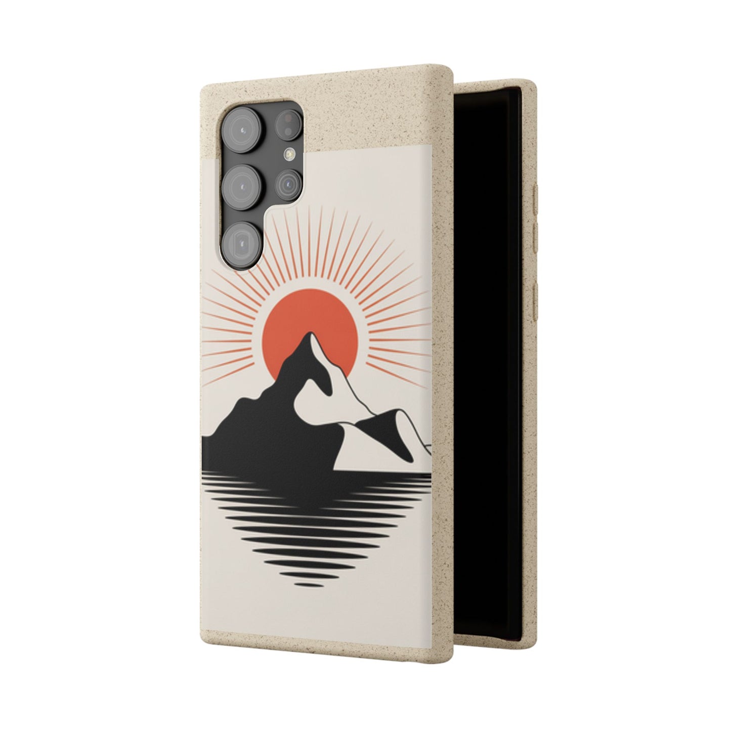 Biodegradable Phone Case - Mountain Design, Eco-Friendly Mobile Cover, Sustainable Tech Accessory
