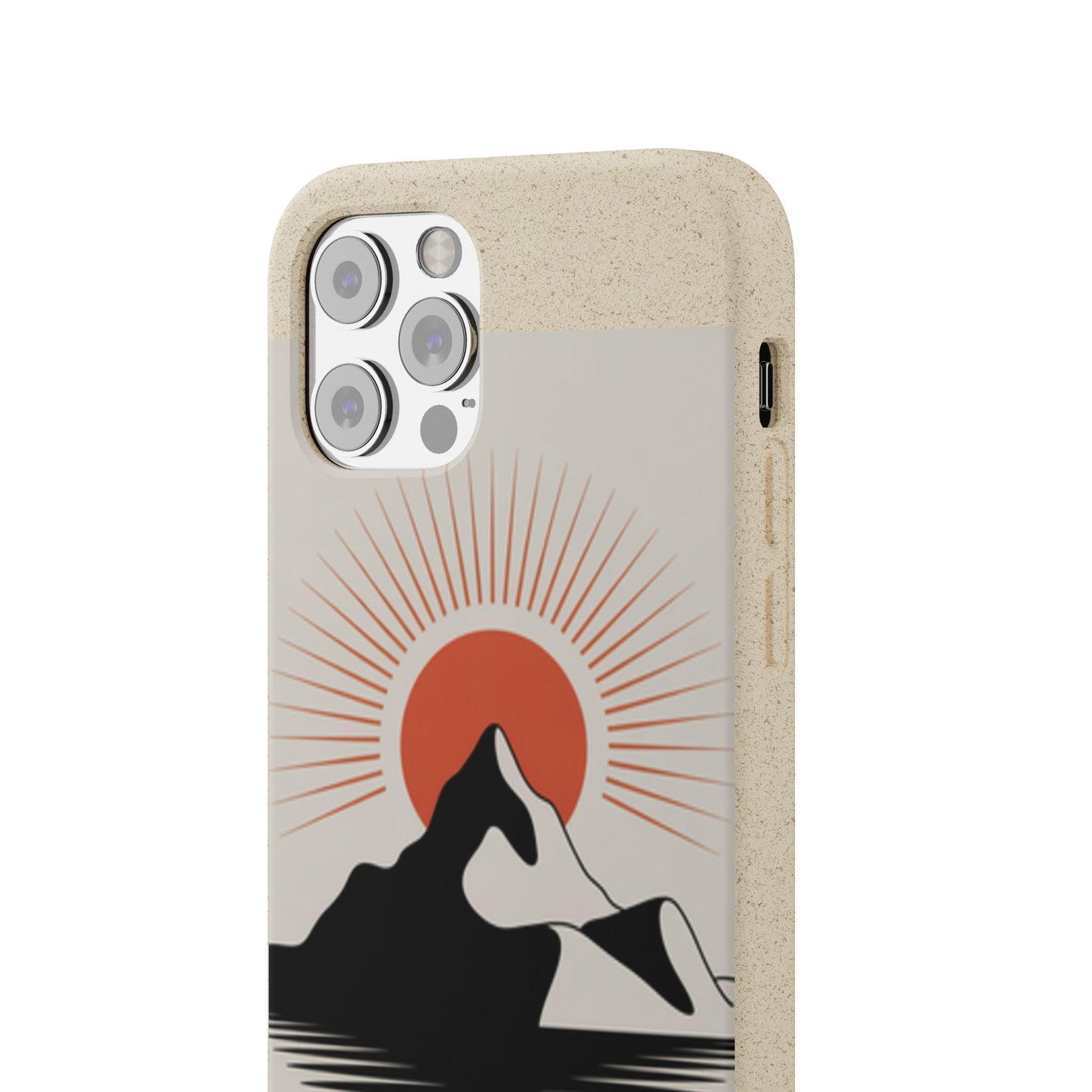Biodegradable Phone Case - Mountain Design, Eco-Friendly Mobile Cover, Sustainable Tech Accessory