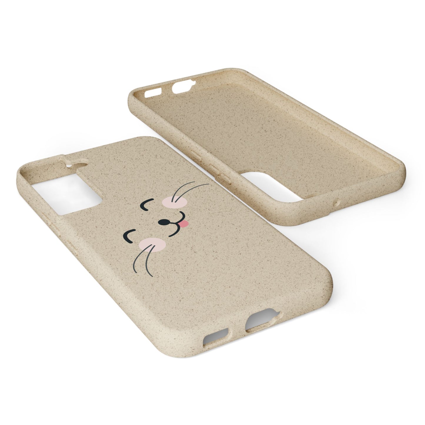Biodegradable Phone Case - Happy Cat, Eco-friendly mobile cover