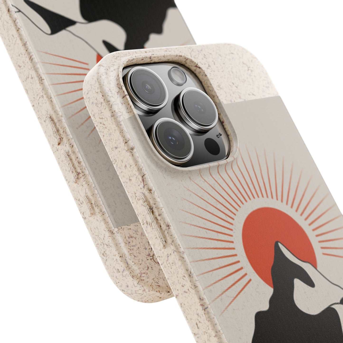 Biodegradable Phone Case - Mountain Design, Eco-Friendly Mobile Cover, Sustainable Tech Accessory