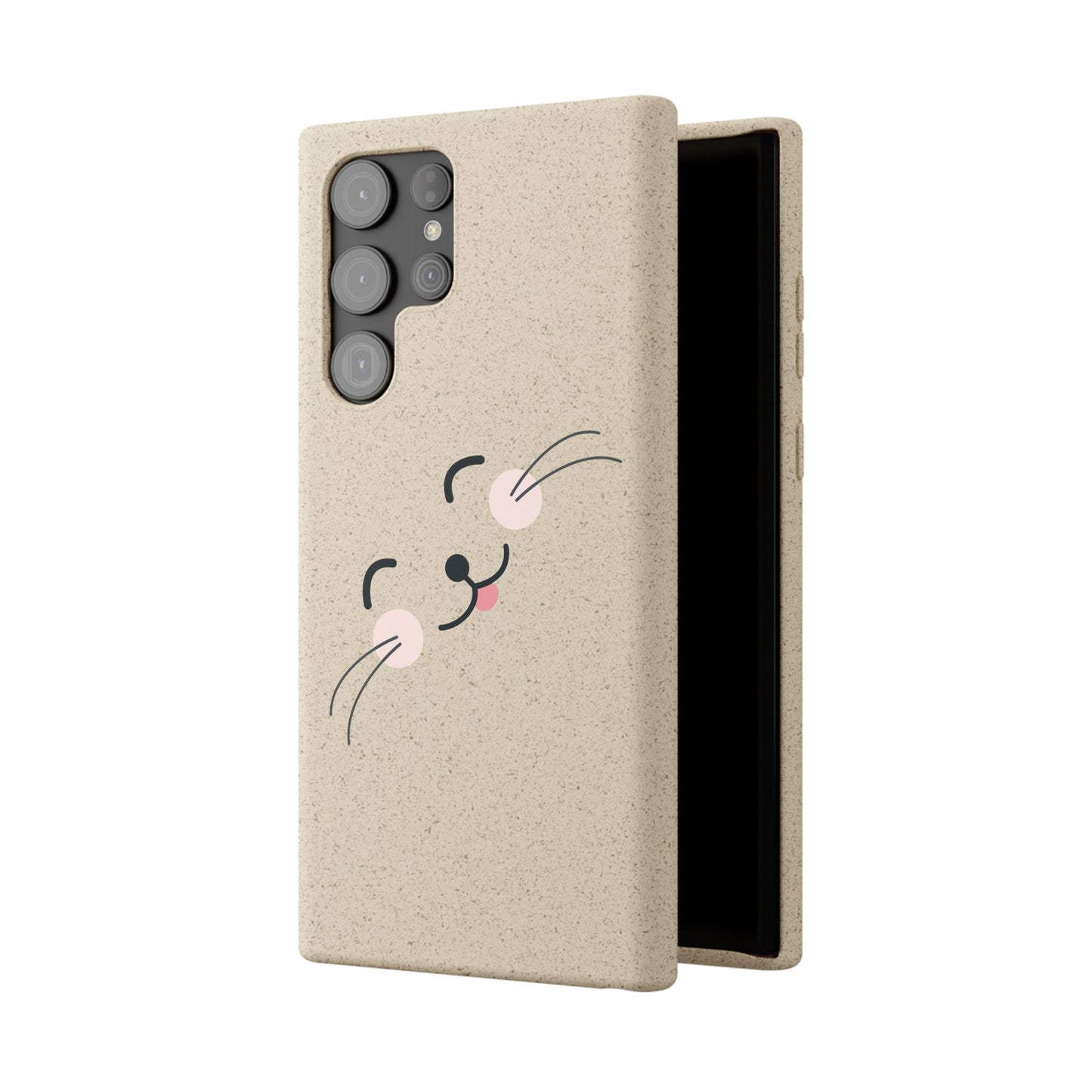 Biodegradable Phone Case - Happy Cat, Eco-friendly mobile cover