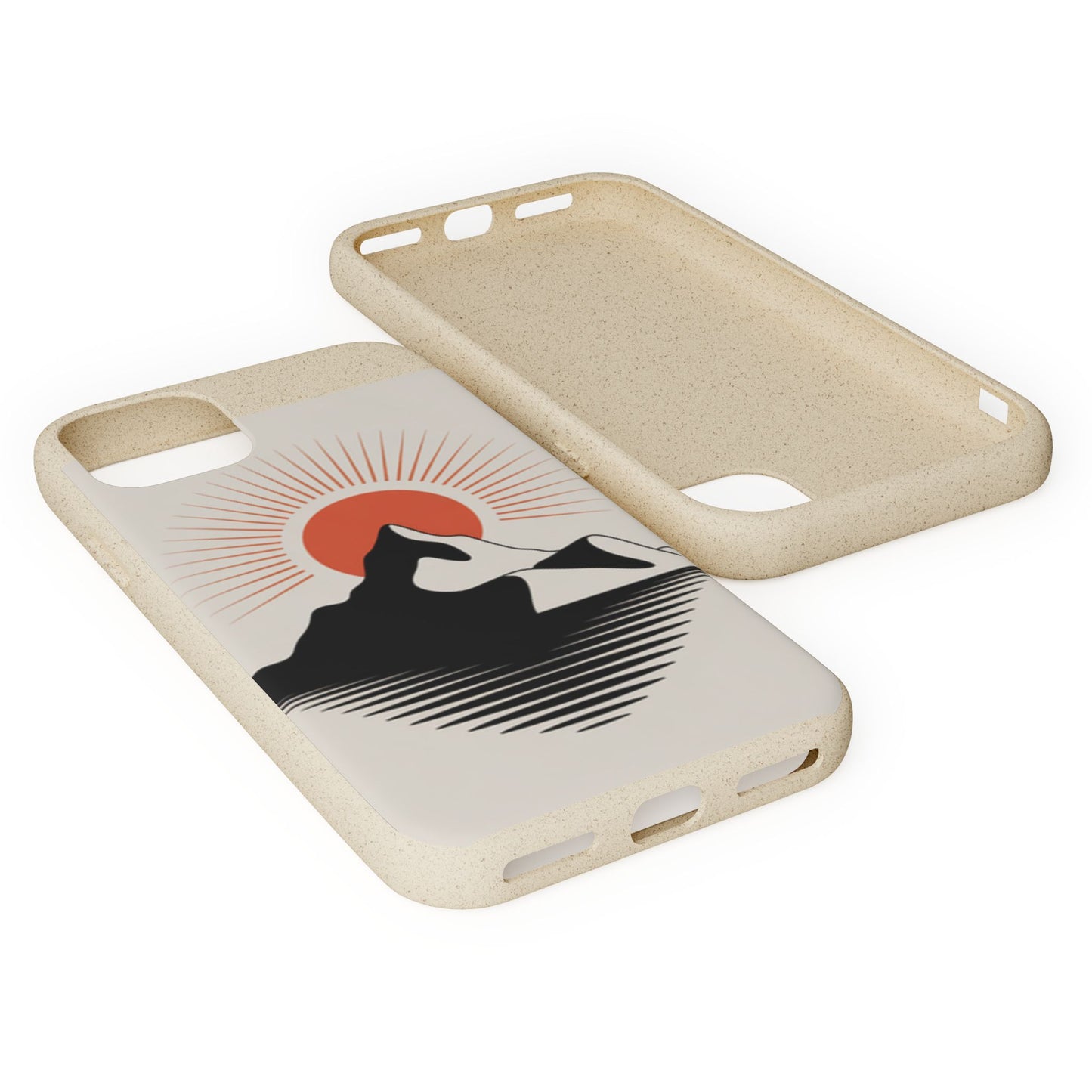 Biodegradable Phone Case - Mountain Design, Eco-Friendly Mobile Cover, Sustainable Tech Accessory