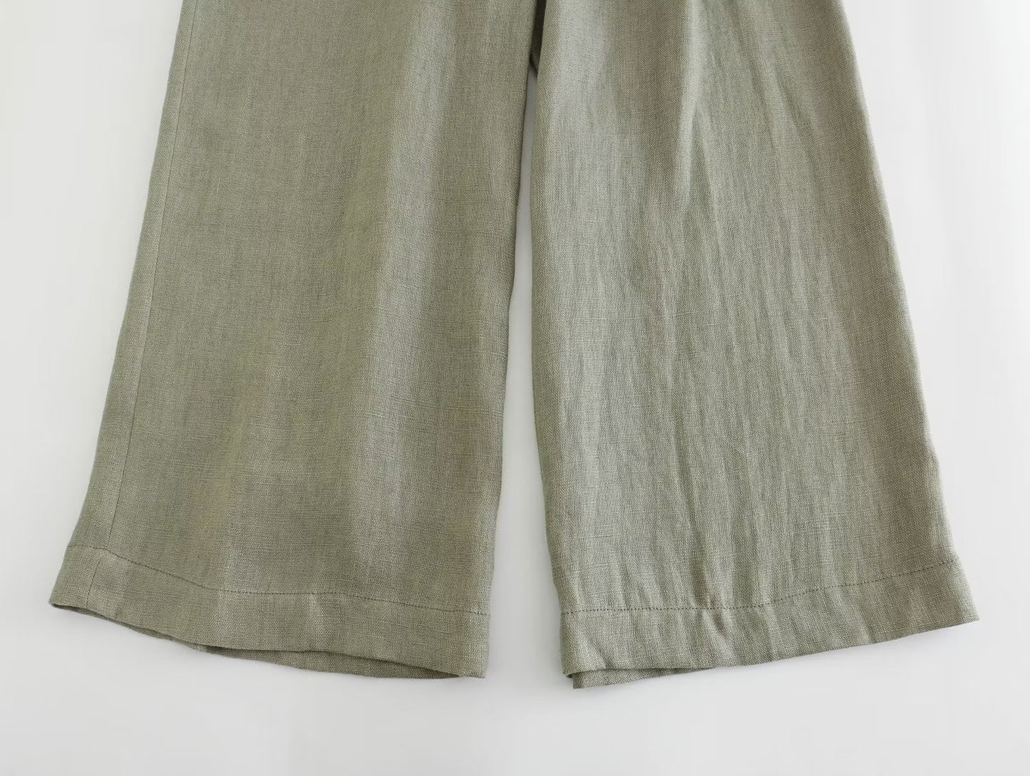 Women's Clothing With Belt Linen Vest Suit