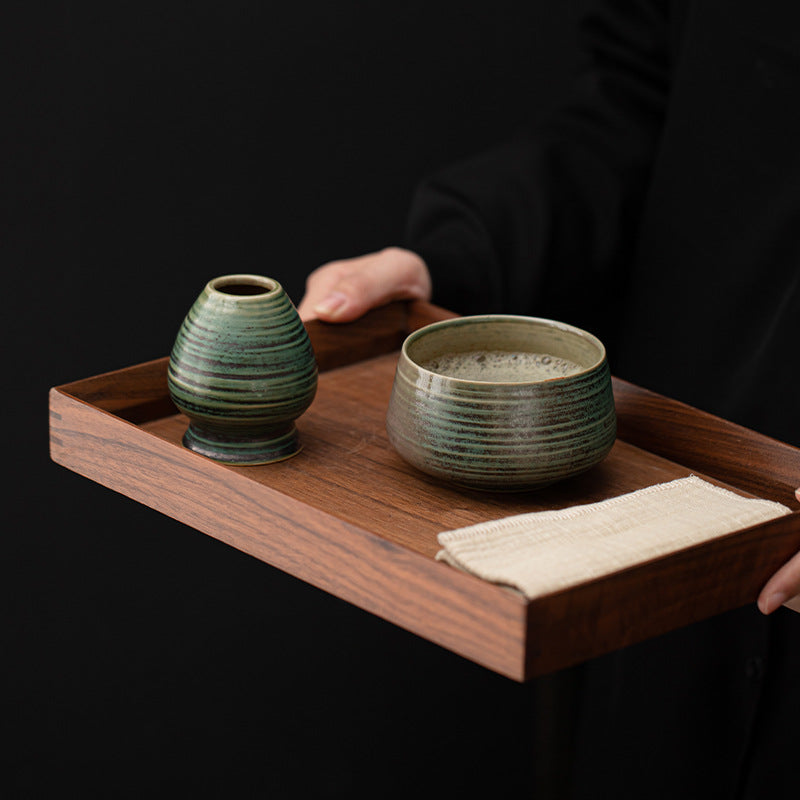 Kiln Baked Thread Matcha Bowl Tea Ceremony Utensils
