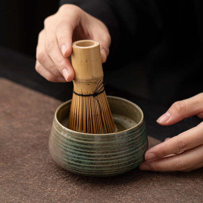 Kiln Baked Thread Matcha Bowl Tea Ceremony Utensils