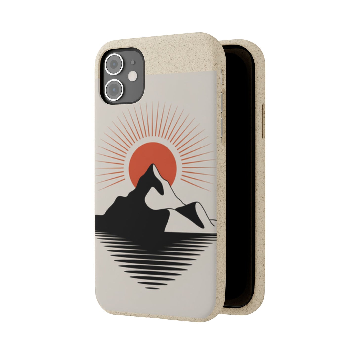 Biodegradable Phone Case - Mountain Design, Eco-Friendly Mobile Cover, Sustainable Tech Accessory