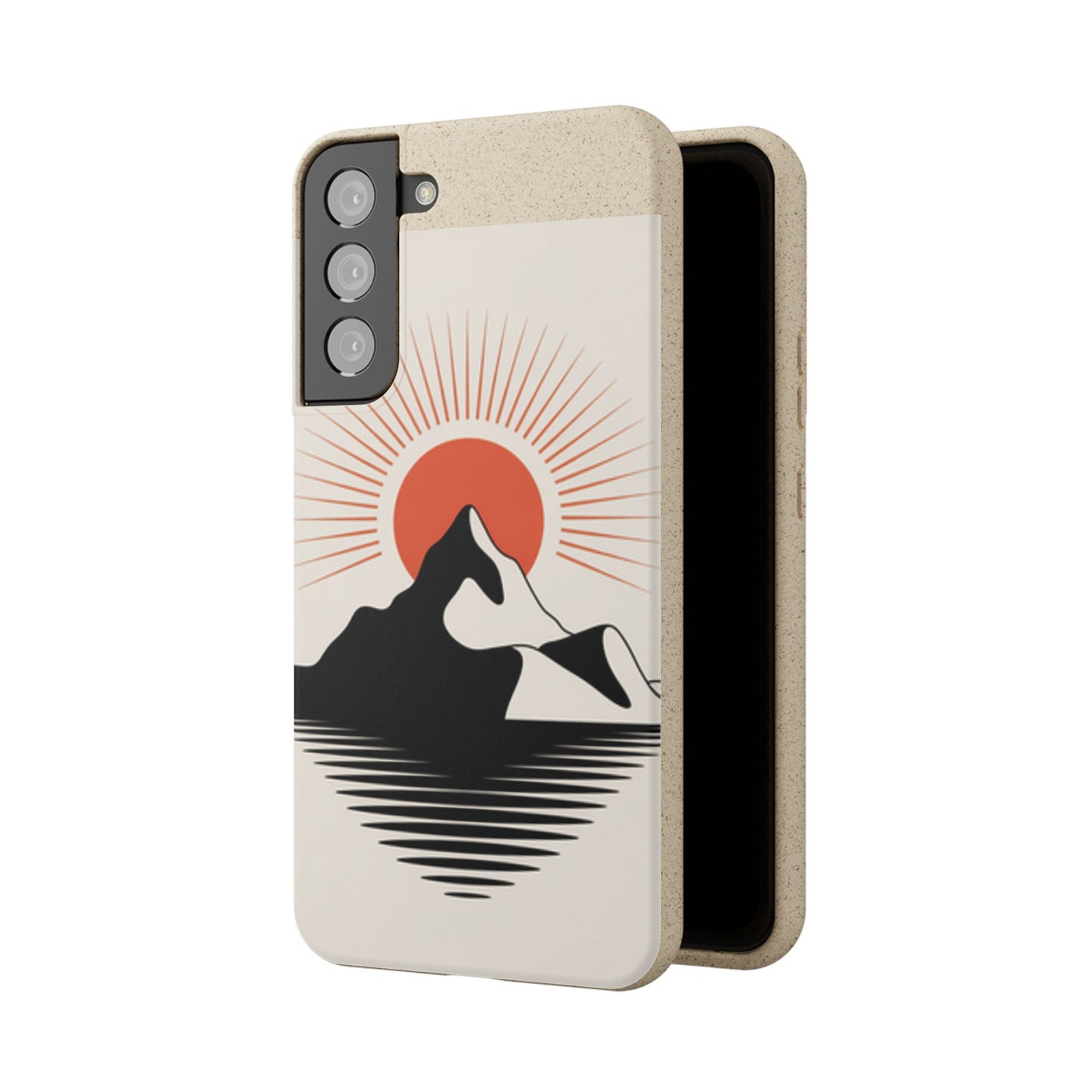 Biodegradable Phone Case - Mountain Design, Eco-Friendly Mobile Cover, Sustainable Tech Accessory