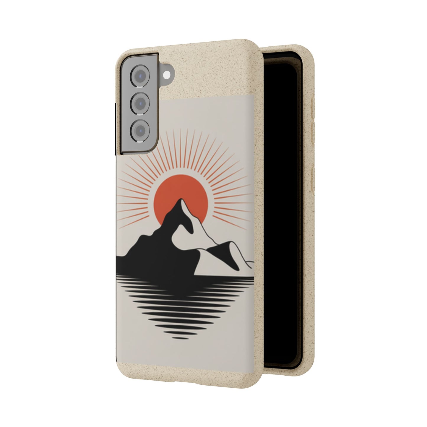 Biodegradable Phone Case - Mountain Design, Eco-Friendly Mobile Cover, Sustainable Tech Accessory