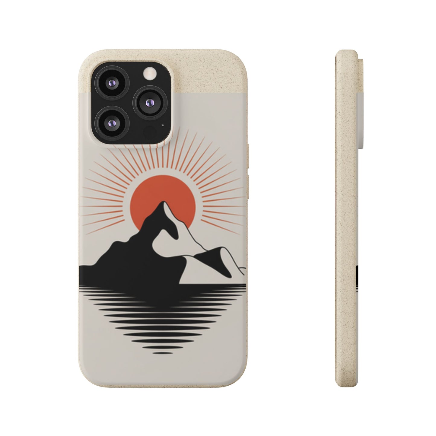Biodegradable Phone Case - Mountain Design, Eco-Friendly Mobile Cover, Sustainable Tech Accessory