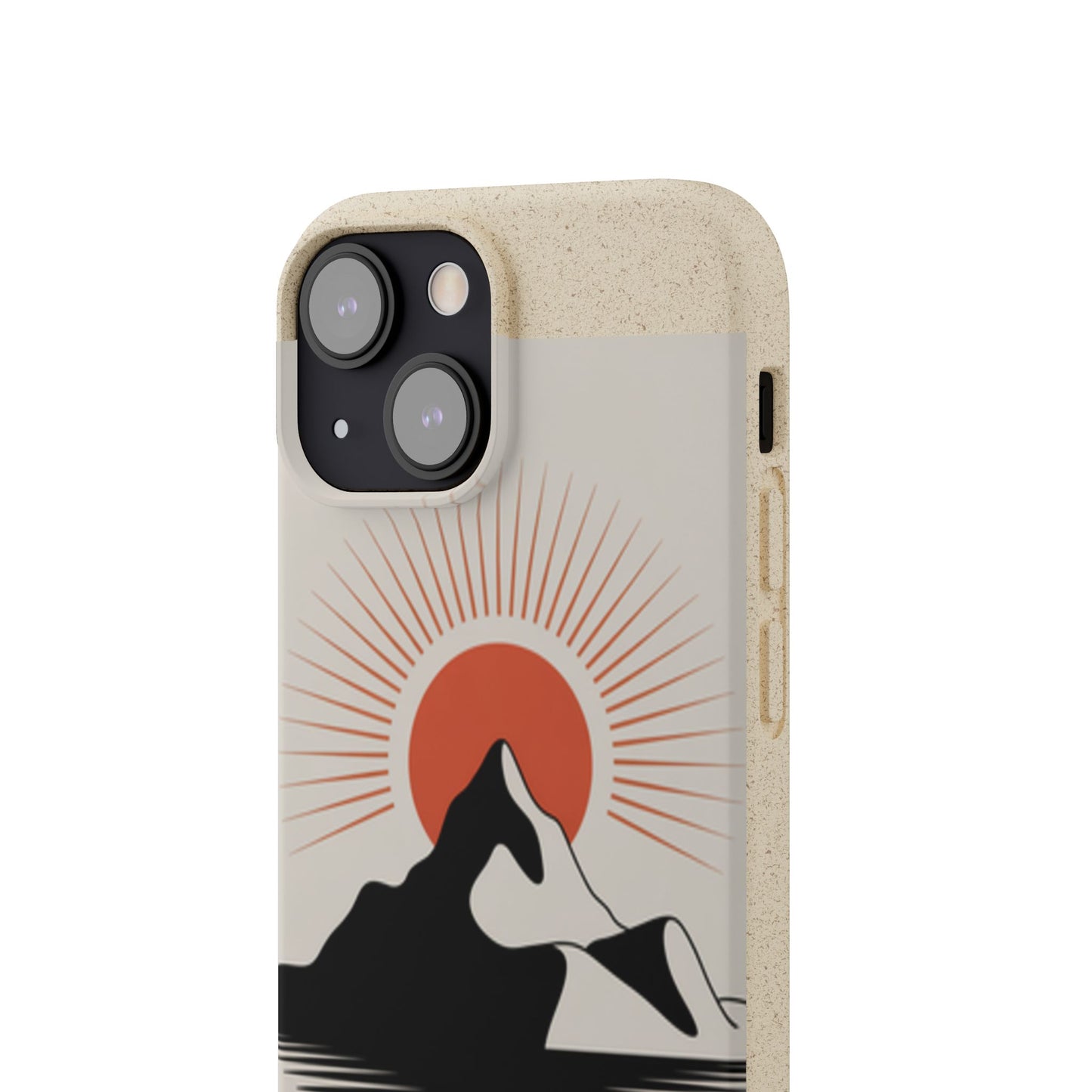 Biodegradable Phone Case - Mountain Design, Eco-Friendly Mobile Cover, Sustainable Tech Accessory