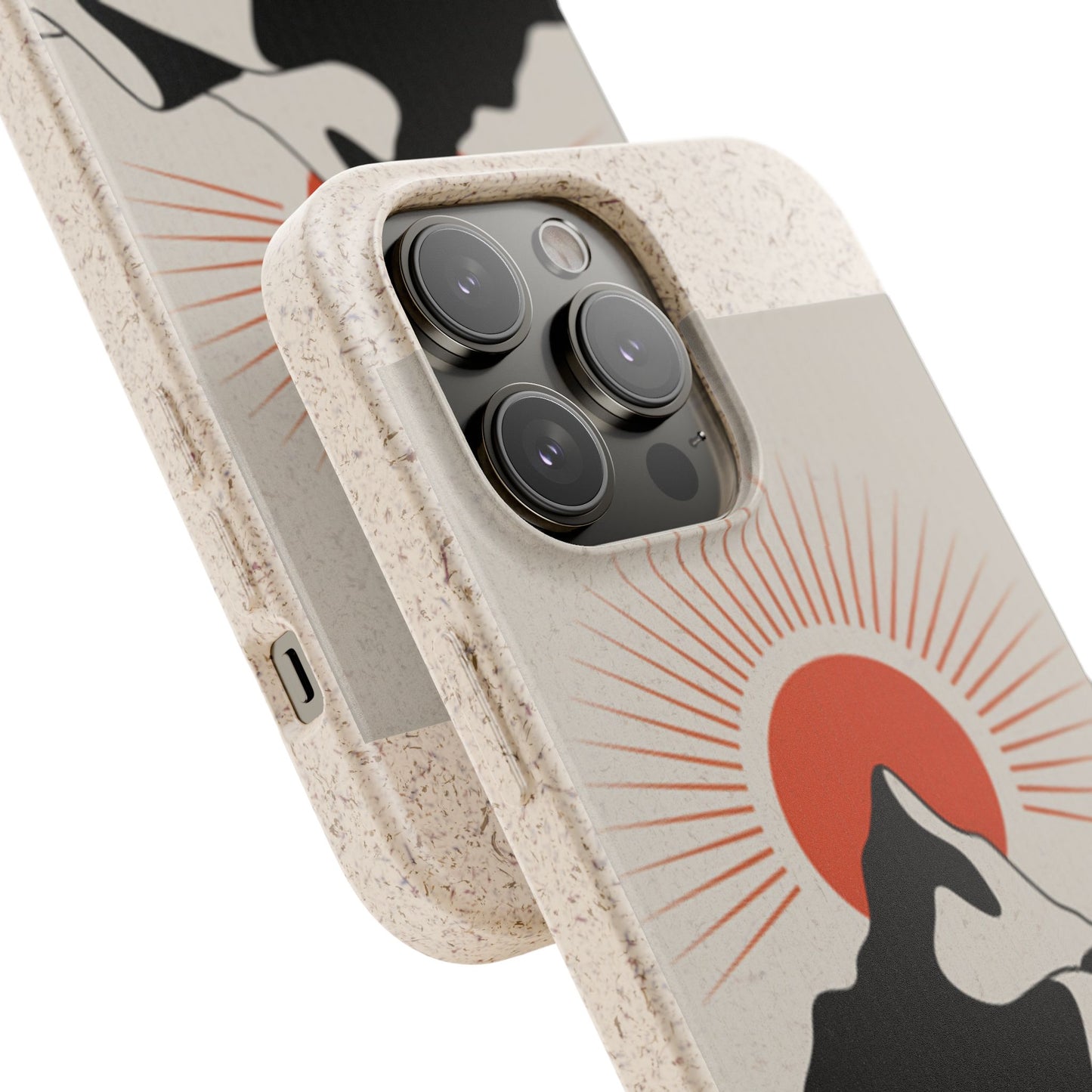 Biodegradable Phone Case - Mountain Design, Eco-Friendly Mobile Cover, Sustainable Tech Accessory