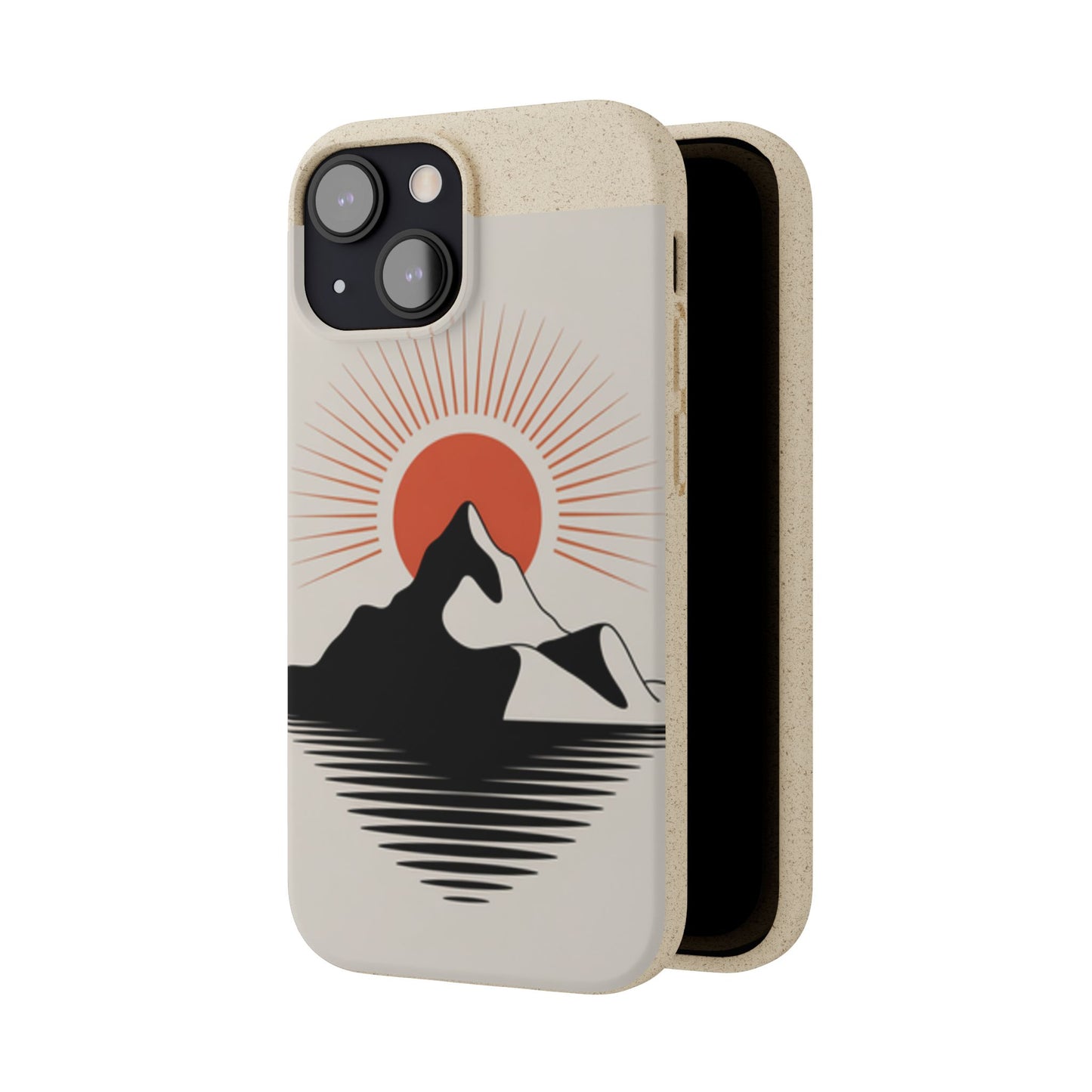 Biodegradable Phone Case - Mountain Design, Eco-Friendly Mobile Cover, Sustainable Tech Accessory