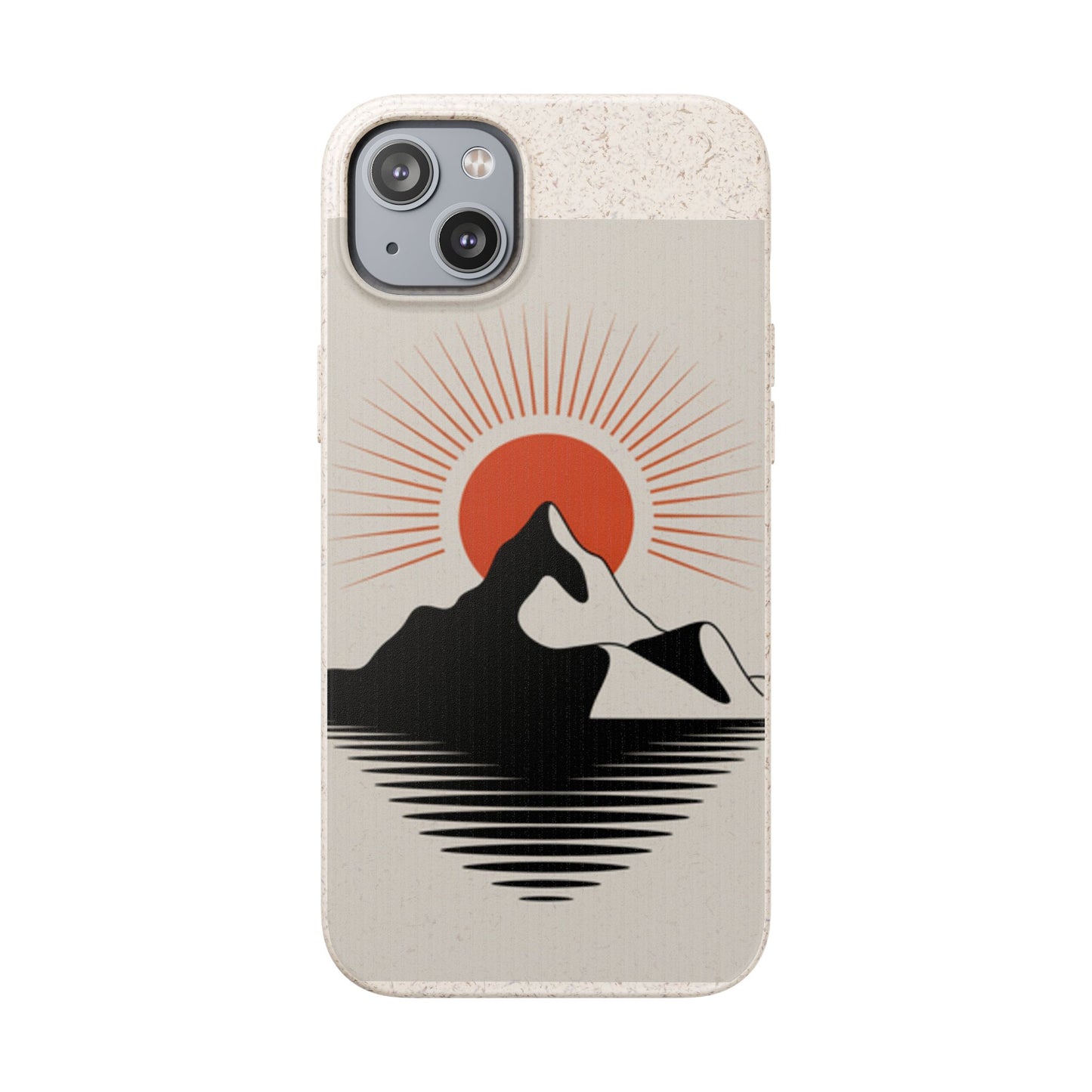 Biodegradable Phone Case - Mountain Design, Eco-Friendly Mobile Cover, Sustainable Tech Accessory