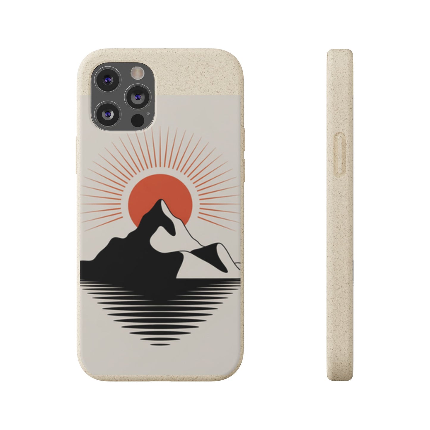 Biodegradable Phone Case - Mountain Design, Eco-Friendly Mobile Cover, Sustainable Tech Accessory