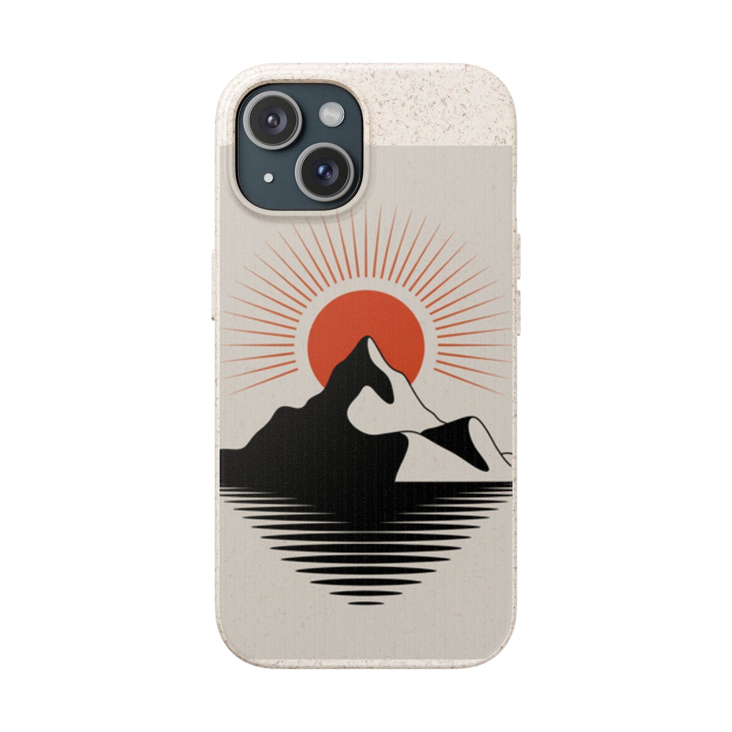 Biodegradable Phone Case - Mountain Design, Eco-Friendly Mobile Cover, Sustainable Tech Accessory