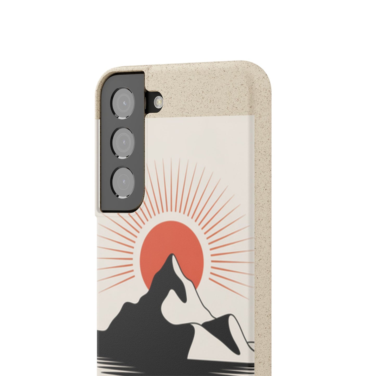 Biodegradable Phone Case - Mountain Design, Eco-Friendly Mobile Cover, Sustainable Tech Accessory