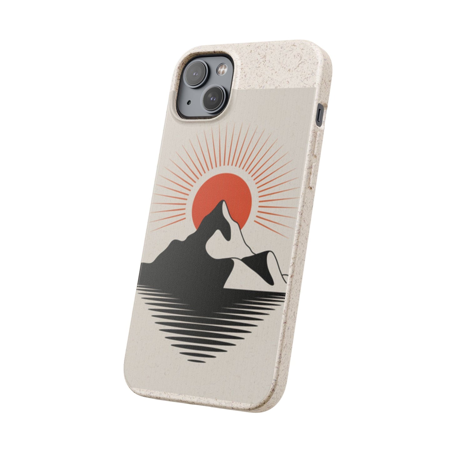Biodegradable Phone Case - Mountain Design, Eco-Friendly Mobile Cover, Sustainable Tech Accessory