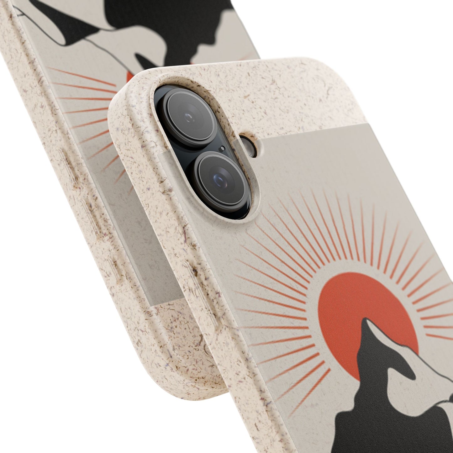 Biodegradable Phone Case - Mountain Design, Eco-Friendly Mobile Cover, Sustainable Tech Accessory