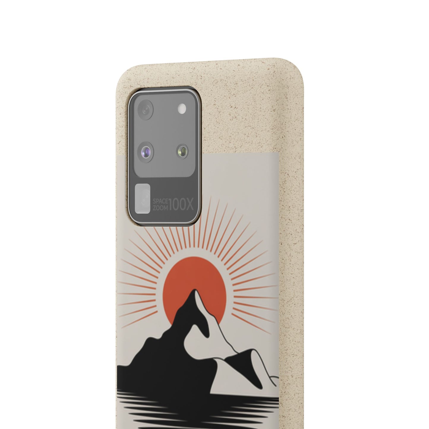 Biodegradable Phone Case - Mountain Design, Eco-Friendly Mobile Cover, Sustainable Tech Accessory