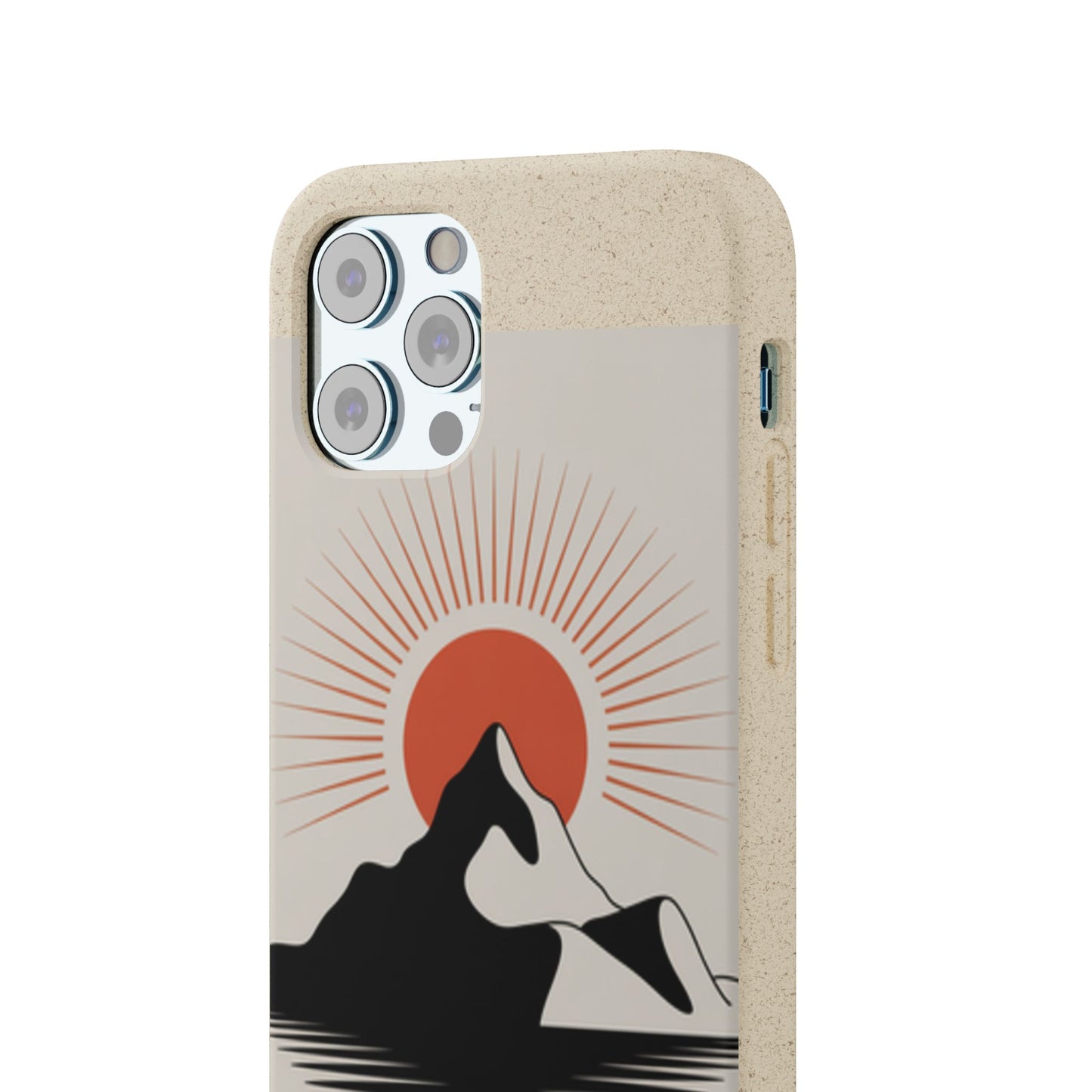 Biodegradable Phone Case - Mountain Design, Eco-Friendly Mobile Cover, Sustainable Tech Accessory