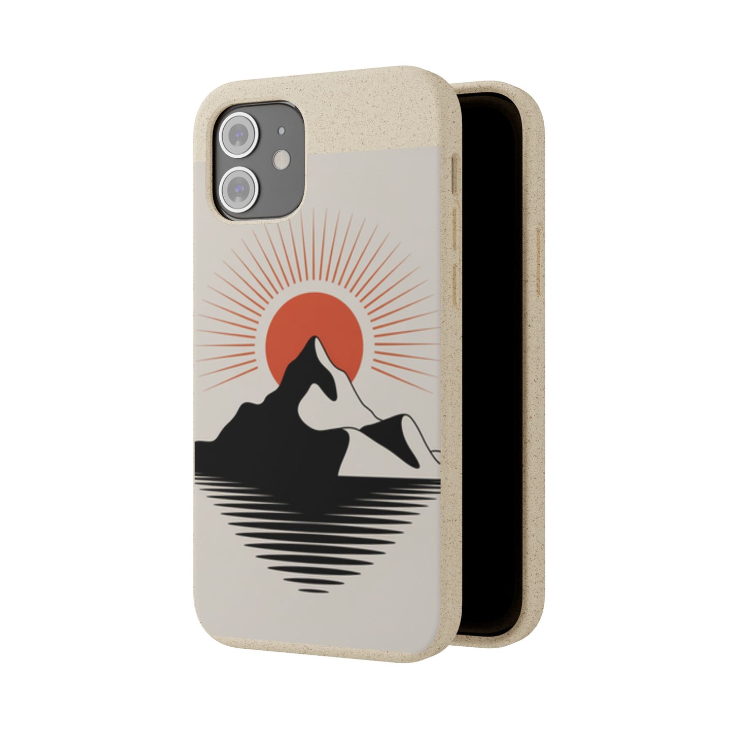 Biodegradable Phone Case - Mountain Design, Eco-Friendly Mobile Cover, Sustainable Tech Accessory