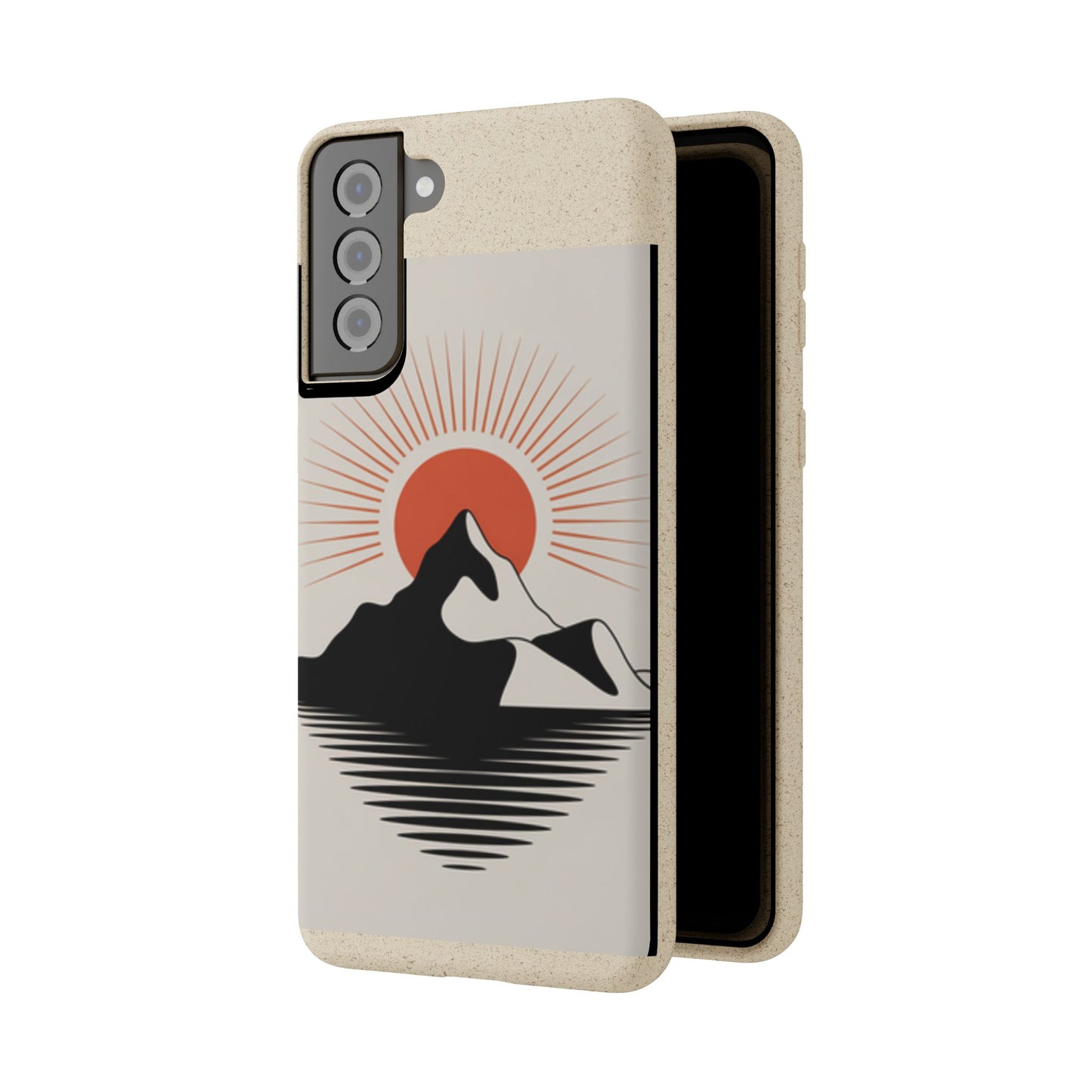 Biodegradable Phone Case - Mountain Design, Eco-Friendly Mobile Cover, Sustainable Tech Accessory