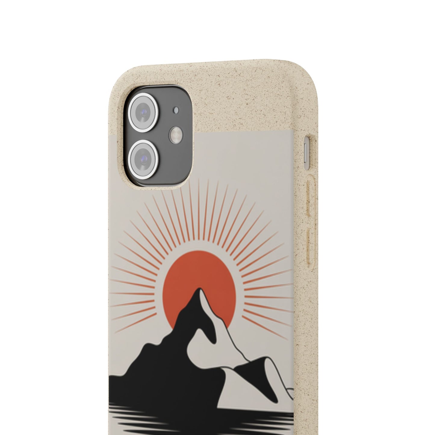 Biodegradable Phone Case - Mountain Design, Eco-Friendly Mobile Cover, Sustainable Tech Accessory
