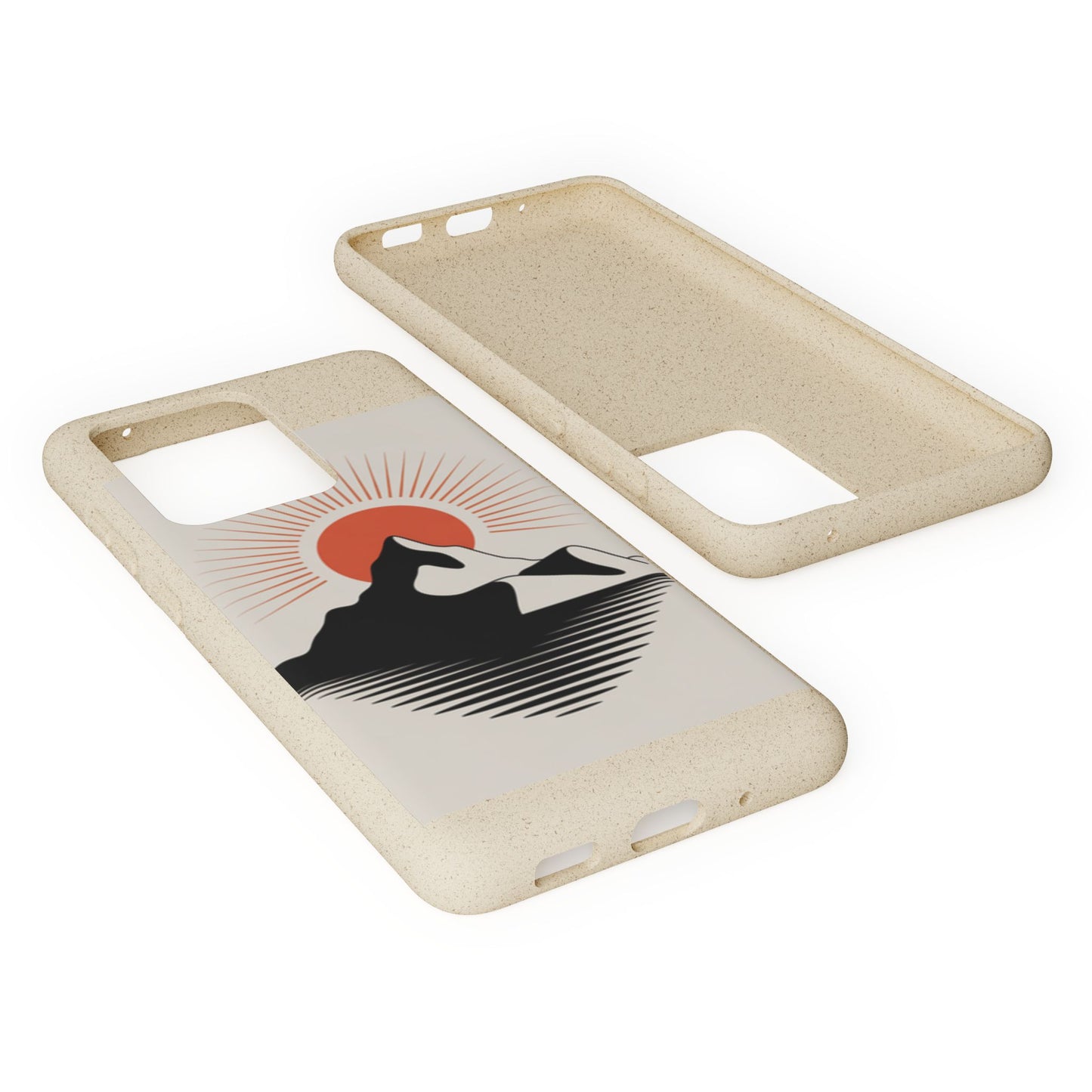 Biodegradable Phone Case - Mountain Design, Eco-Friendly Mobile Cover, Sustainable Tech Accessory