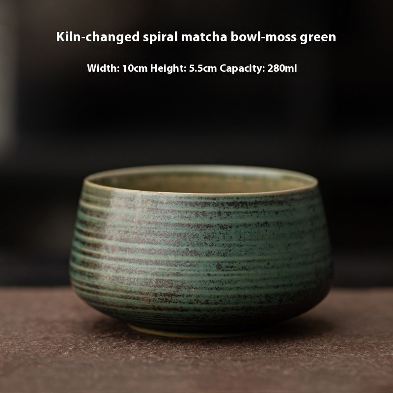 Kiln Baked Thread Matcha Bowl Tea Ceremony Utensils