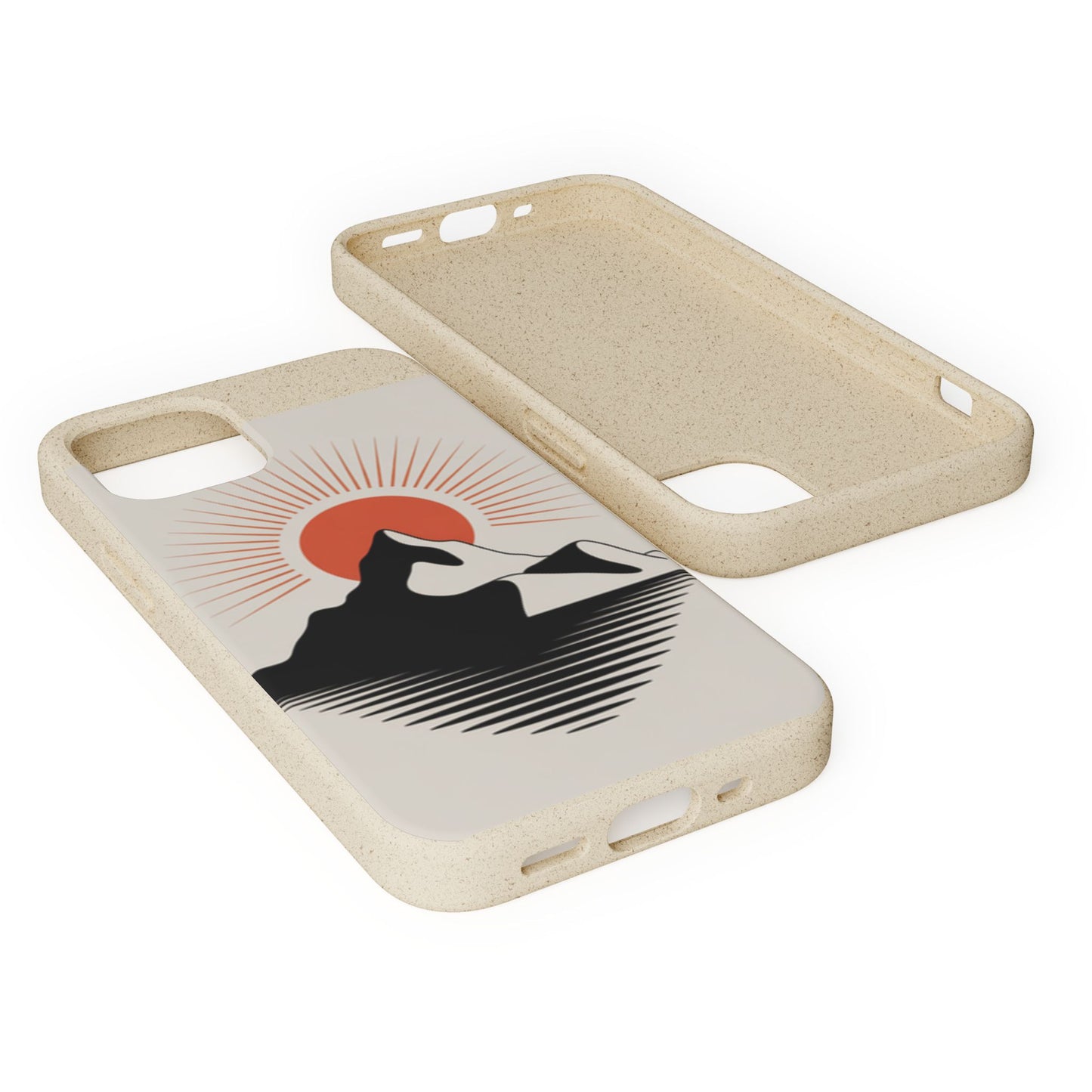 Biodegradable Phone Case - Mountain Design, Eco-Friendly Mobile Cover, Sustainable Tech Accessory