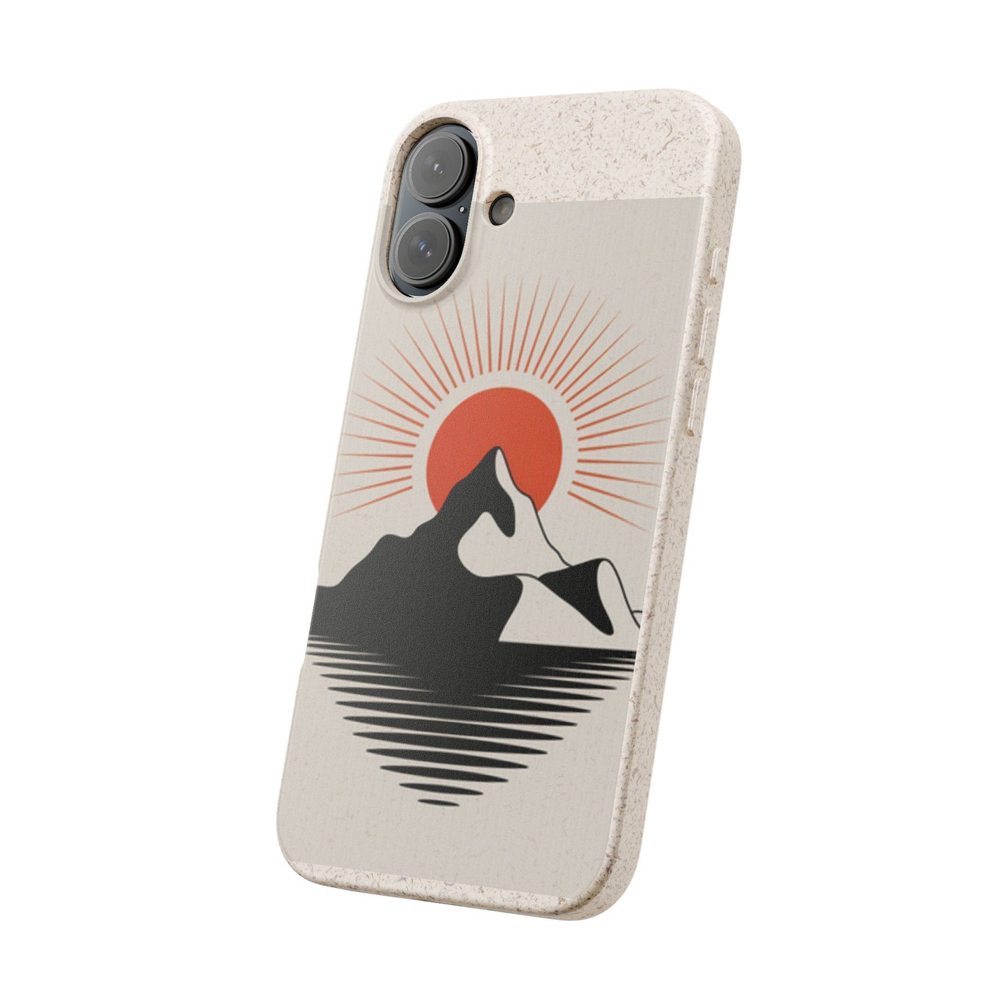 Biodegradable Phone Case - Mountain Design, Eco-Friendly Mobile Cover, Sustainable Tech Accessory