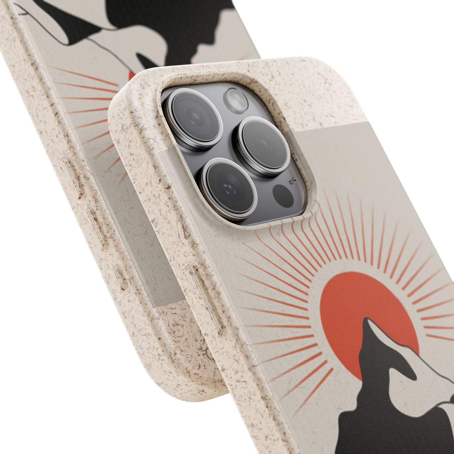 Biodegradable Phone Case - Mountain Design, Eco-Friendly Mobile Cover, Sustainable Tech Accessory