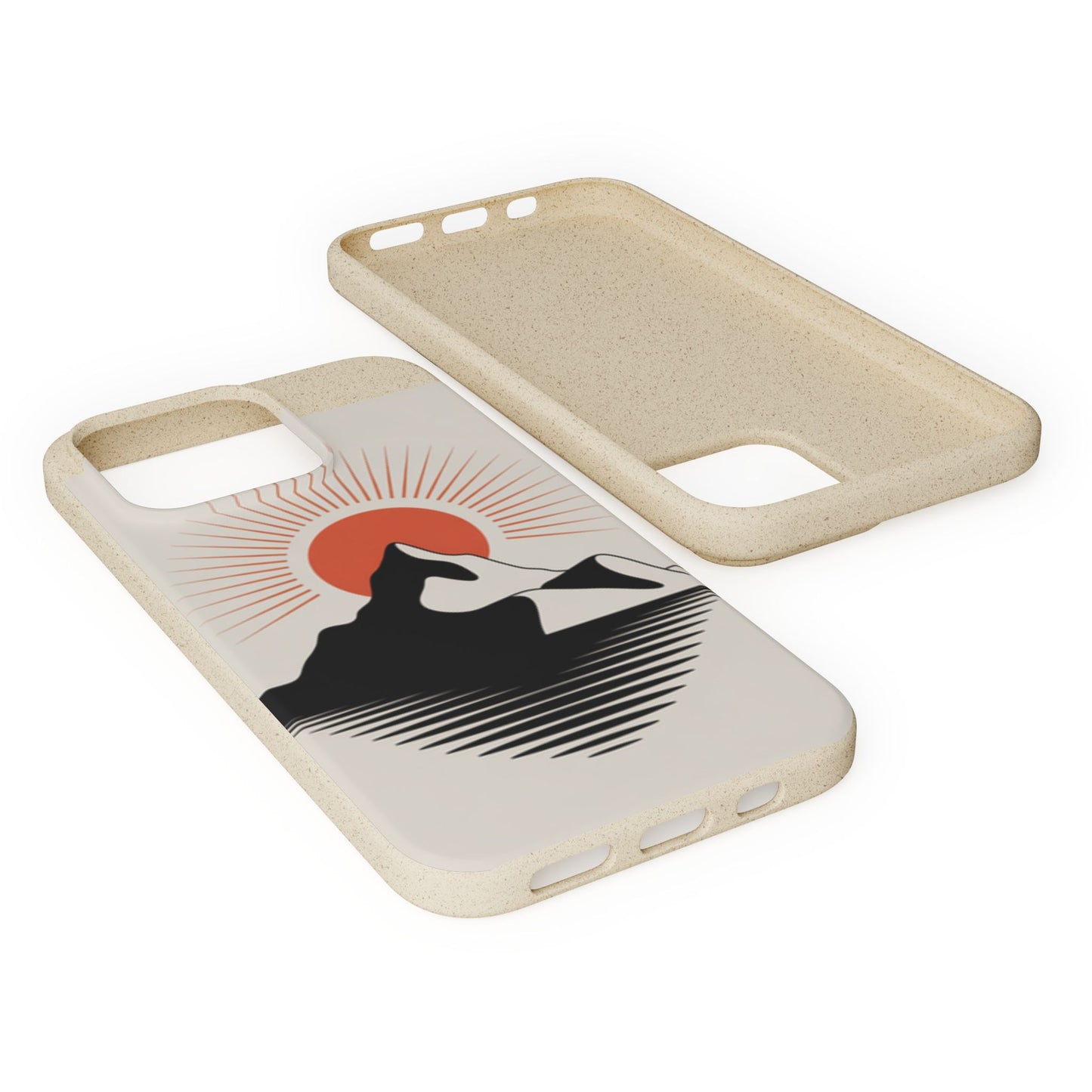Biodegradable Phone Case - Mountain Design, Eco-Friendly Mobile Cover, Sustainable Tech Accessory