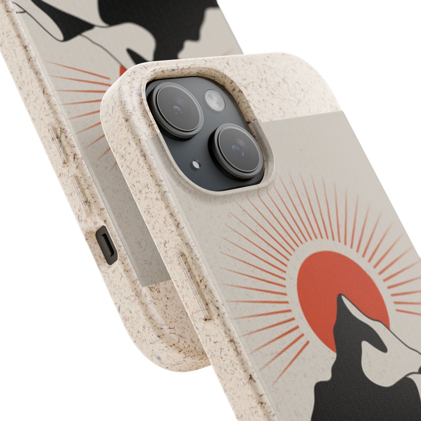 Biodegradable Phone Case - Mountain Design, Eco-Friendly Mobile Cover, Sustainable Tech Accessory