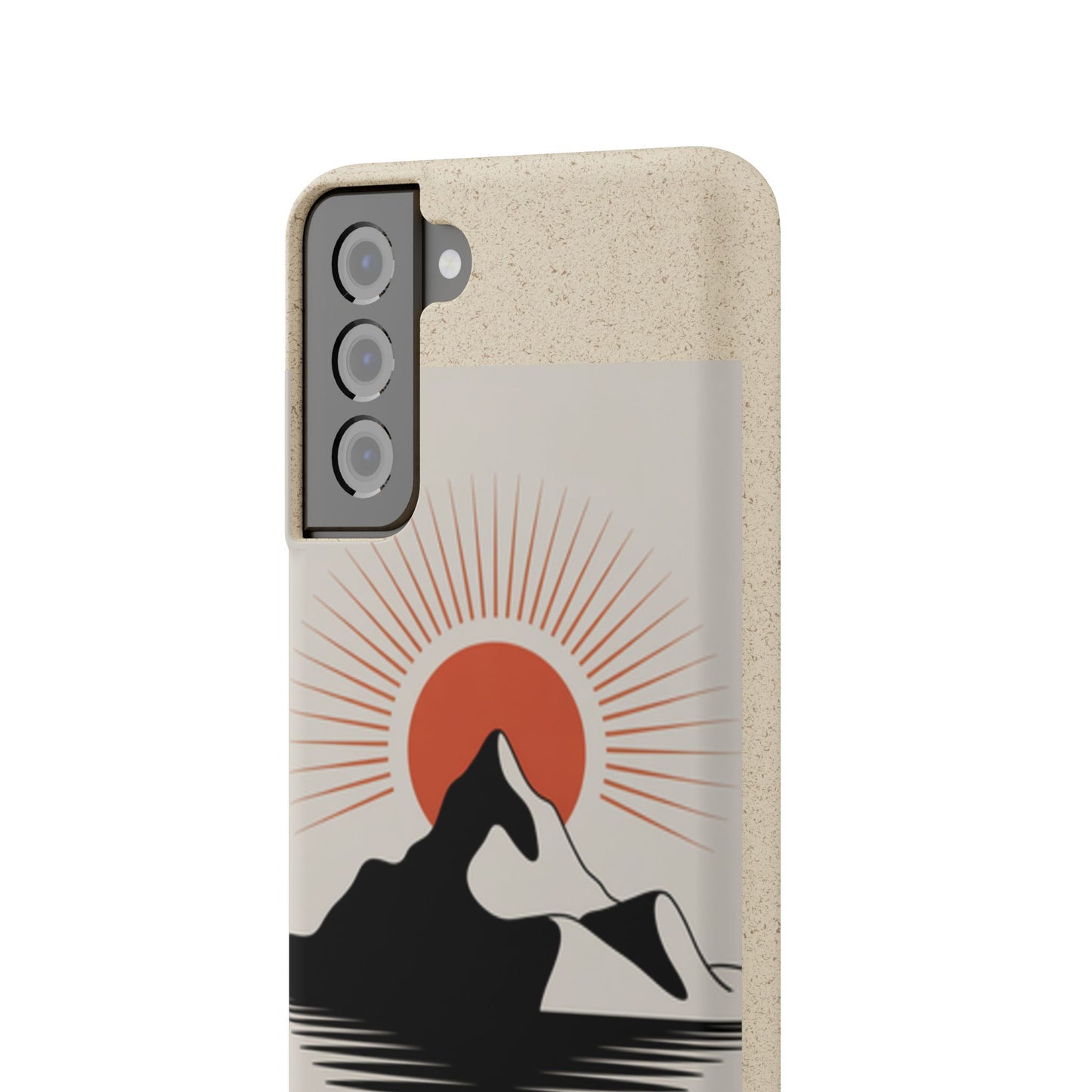 Biodegradable Phone Case - Mountain Design, Eco-Friendly Mobile Cover, Sustainable Tech Accessory
