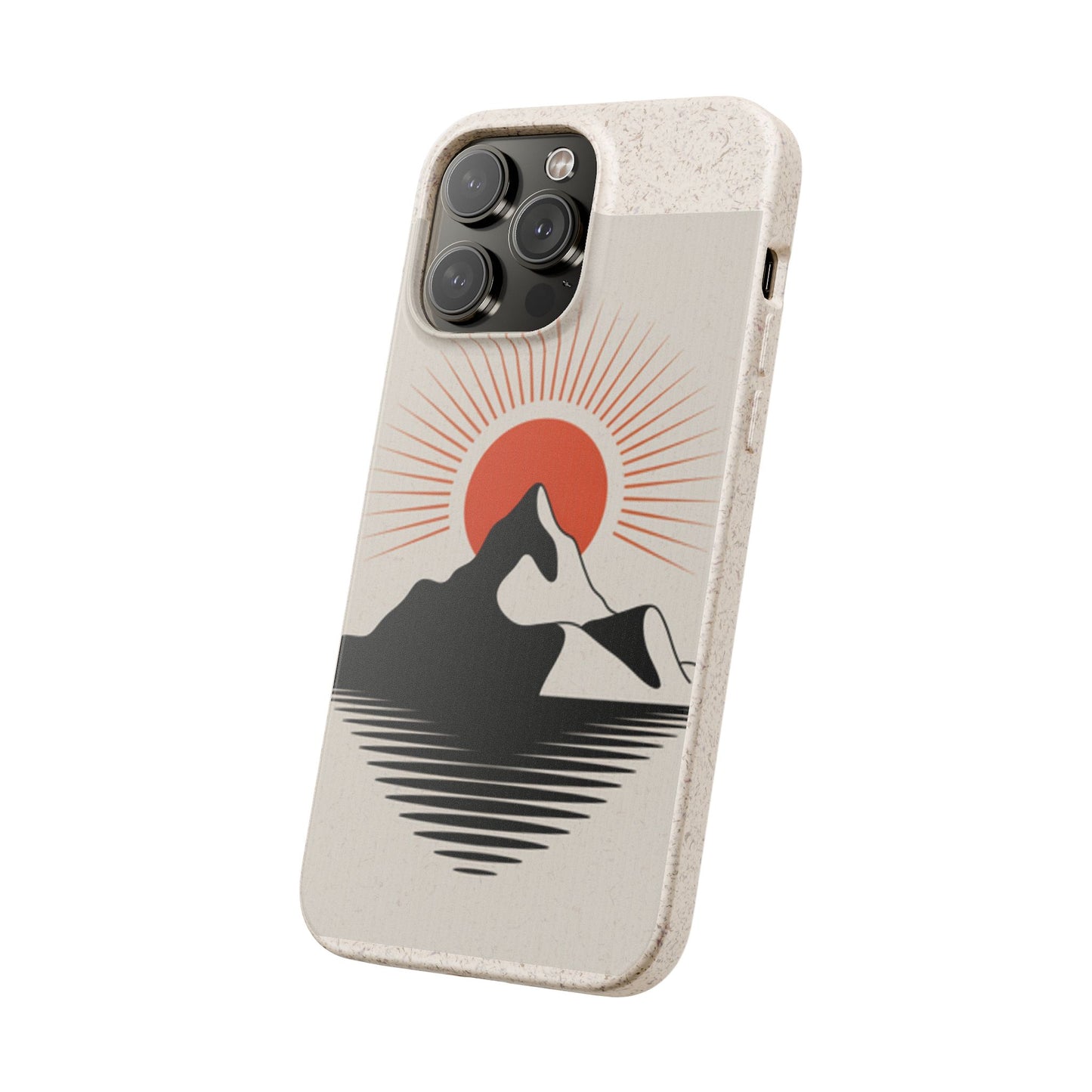 Biodegradable Phone Case - Mountain Design, Eco-Friendly Mobile Cover, Sustainable Tech Accessory
