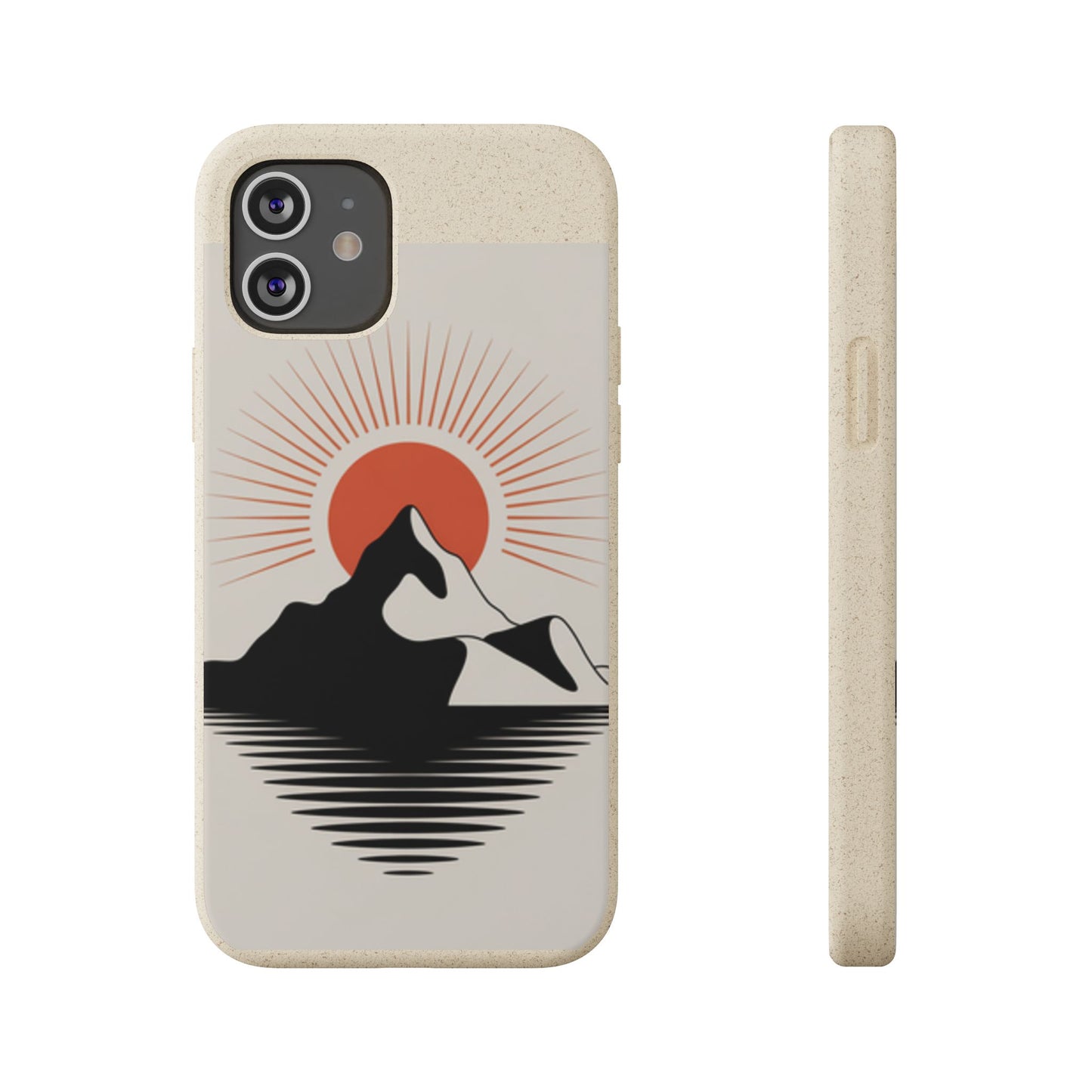 Biodegradable Phone Case - Mountain Design, Eco-Friendly Mobile Cover, Sustainable Tech Accessory