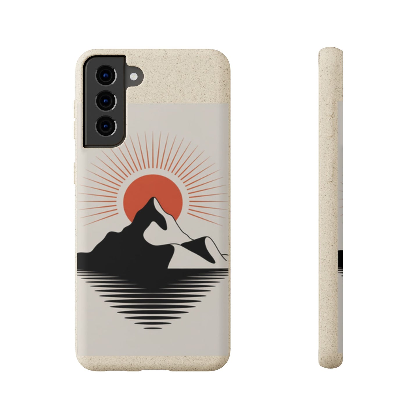 Biodegradable Phone Case - Mountain Design, Eco-Friendly Mobile Cover, Sustainable Tech Accessory