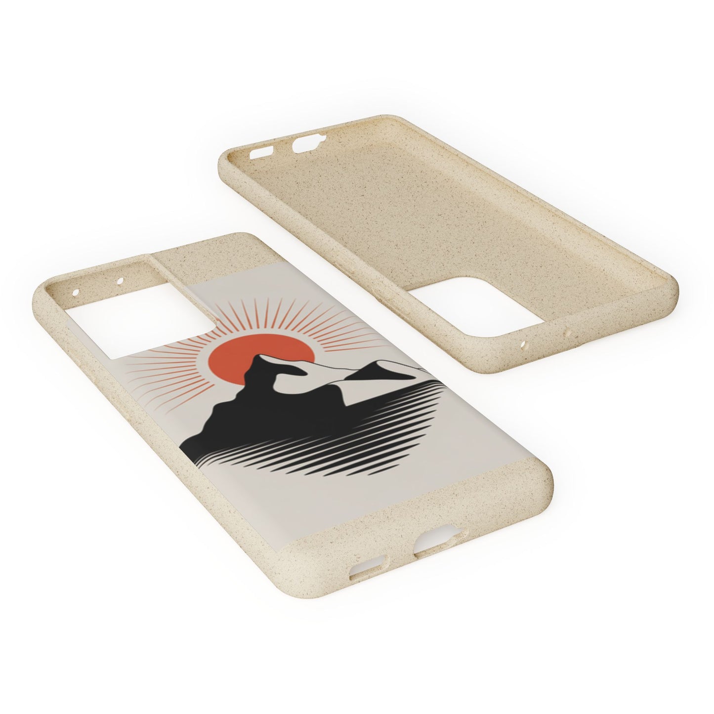 Biodegradable Phone Case - Mountain Design, Eco-Friendly Mobile Cover, Sustainable Tech Accessory