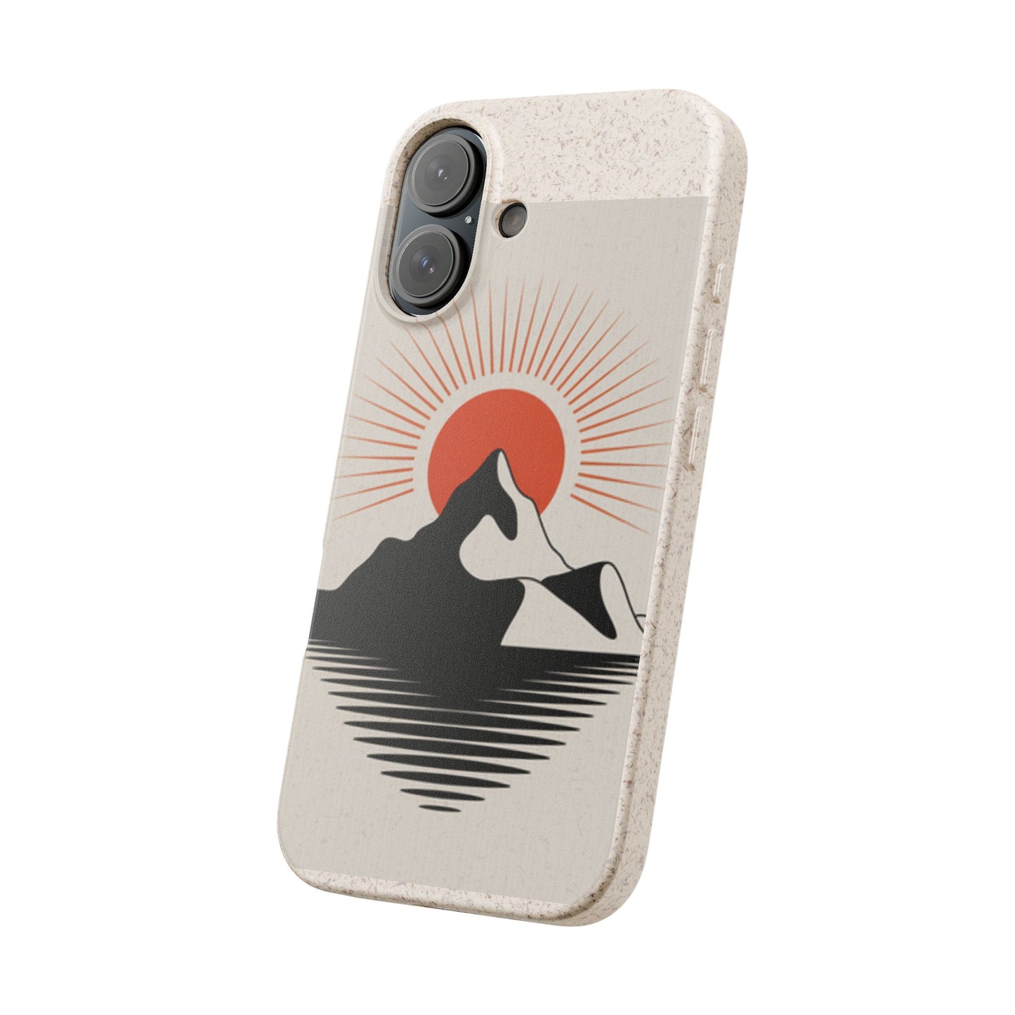 Biodegradable Phone Case - Mountain Design, Eco-Friendly Mobile Cover, Sustainable Tech Accessory