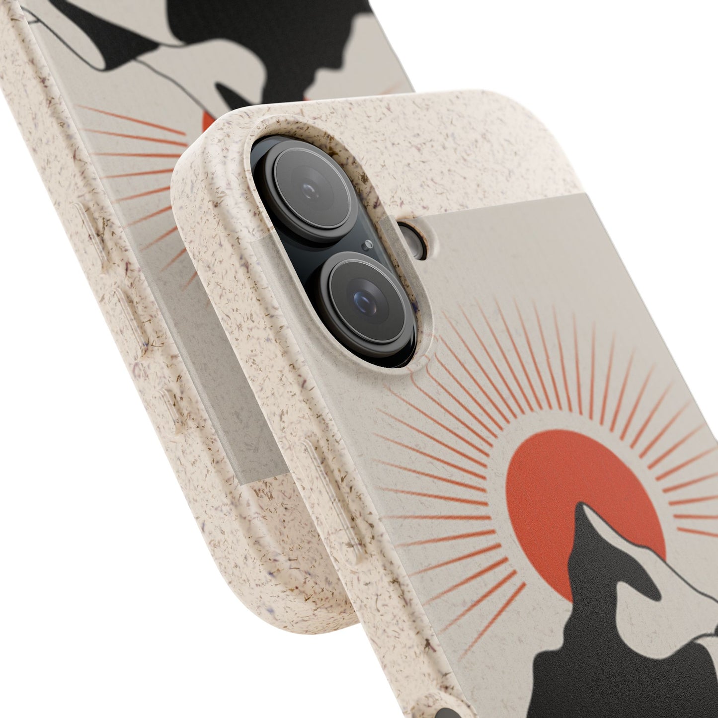 Biodegradable Phone Case - Mountain Design, Eco-Friendly Mobile Cover, Sustainable Tech Accessory