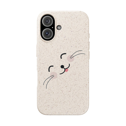 Biodegradable Phone Case - Happy Cat, Eco-friendly mobile cover