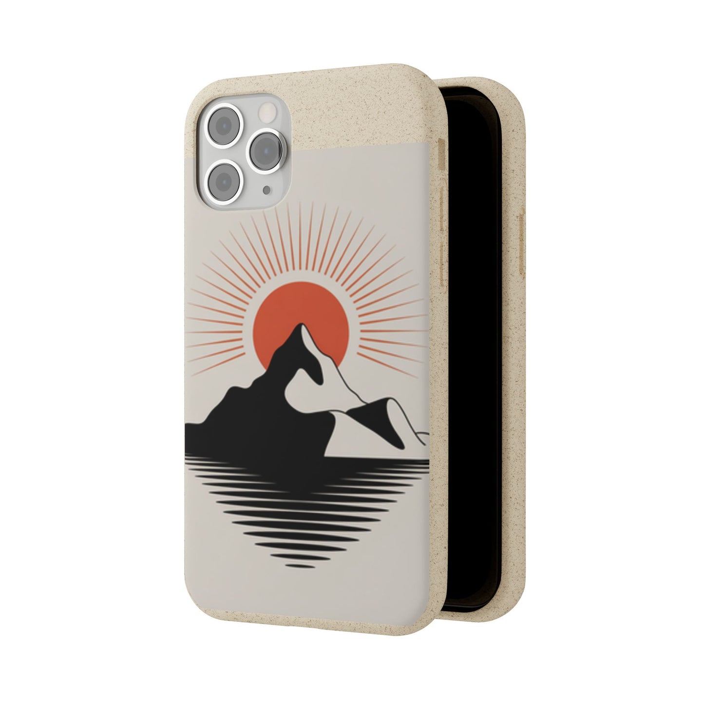 Biodegradable Phone Case - Mountain Design, Eco-Friendly Mobile Cover, Sustainable Tech Accessory