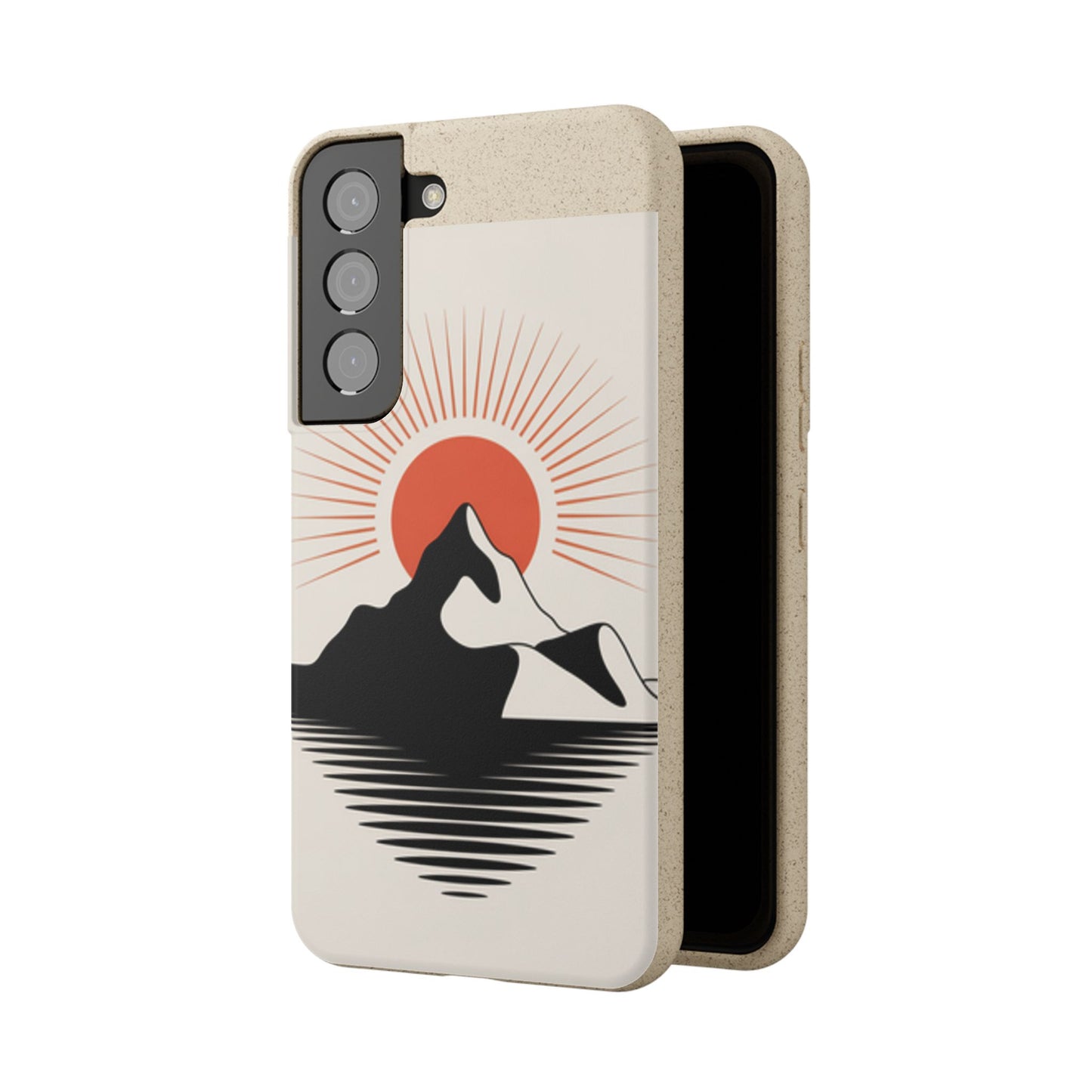 Biodegradable Phone Case - Mountain Design, Eco-Friendly Mobile Cover, Sustainable Tech Accessory