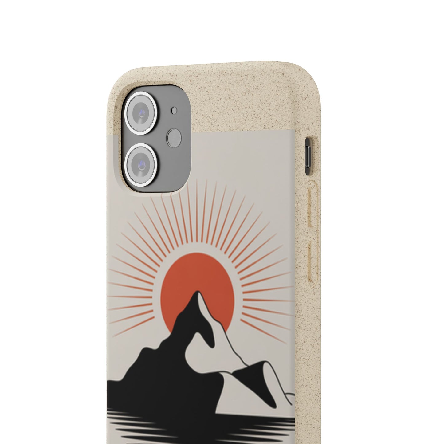 Biodegradable Phone Case - Mountain Design, Eco-Friendly Mobile Cover, Sustainable Tech Accessory