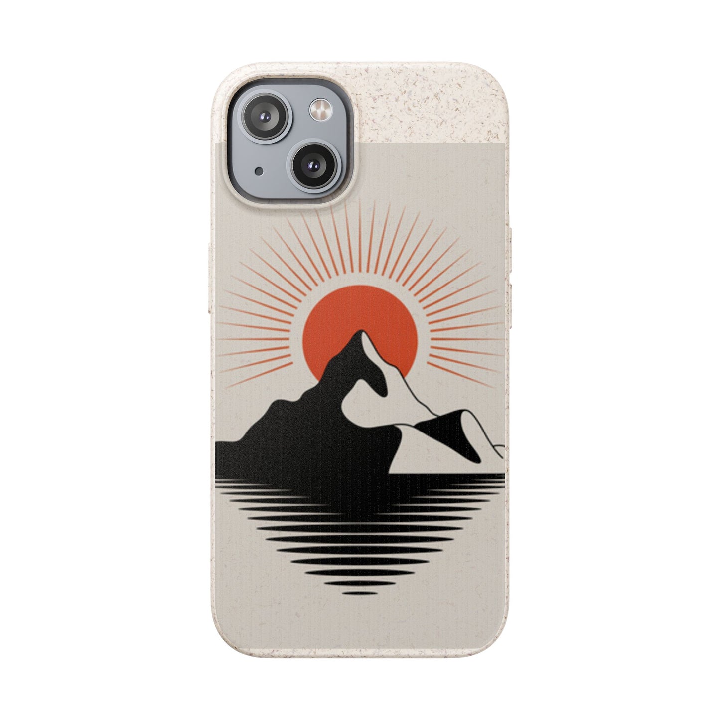 Biodegradable Phone Case - Mountain Design, Eco-Friendly Mobile Cover, Sustainable Tech Accessory
