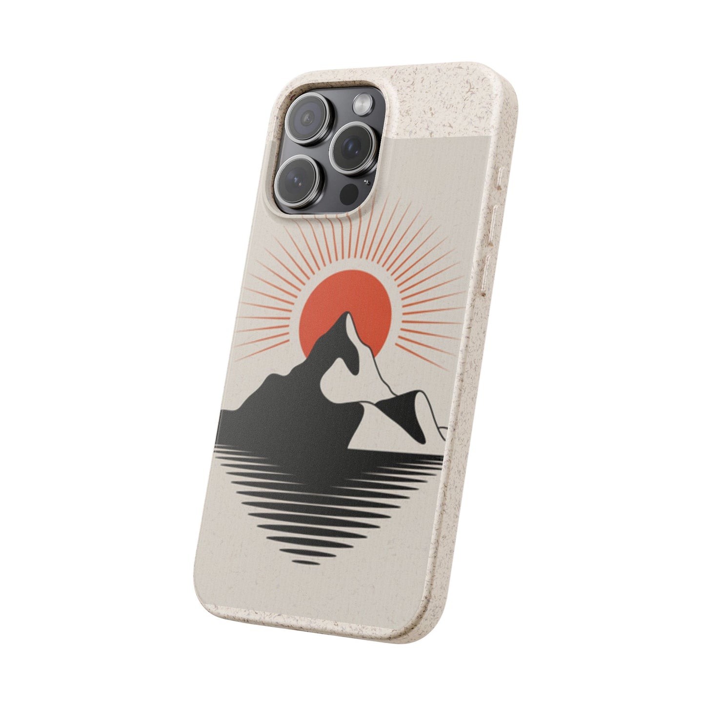 Biodegradable Phone Case - Mountain Design, Eco-Friendly Mobile Cover, Sustainable Tech Accessory