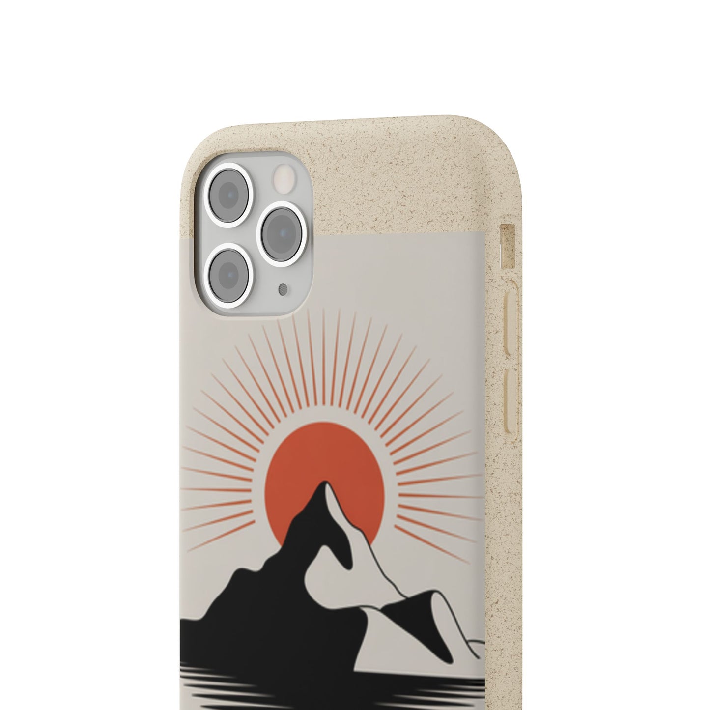 Biodegradable Phone Case - Mountain Design, Eco-Friendly Mobile Cover, Sustainable Tech Accessory