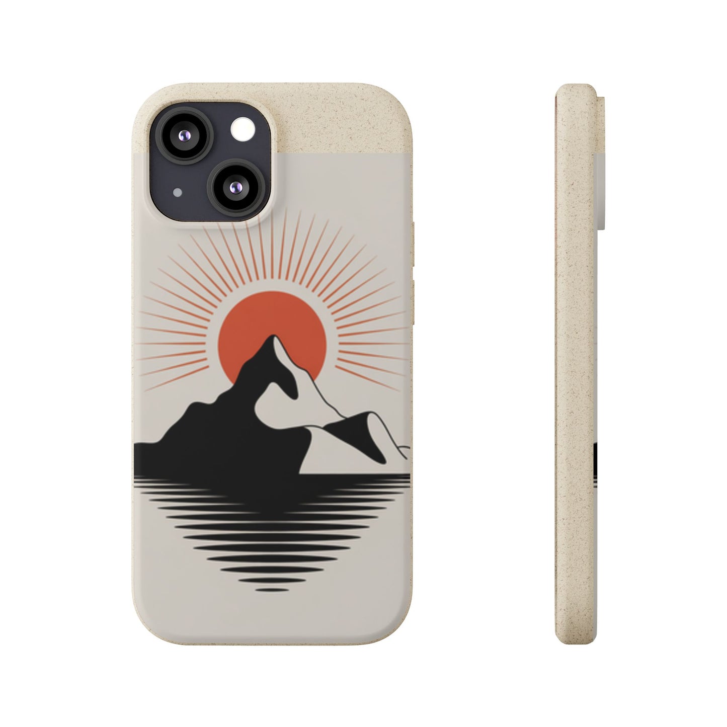Biodegradable Phone Case - Mountain Design, Eco-Friendly Mobile Cover, Sustainable Tech Accessory