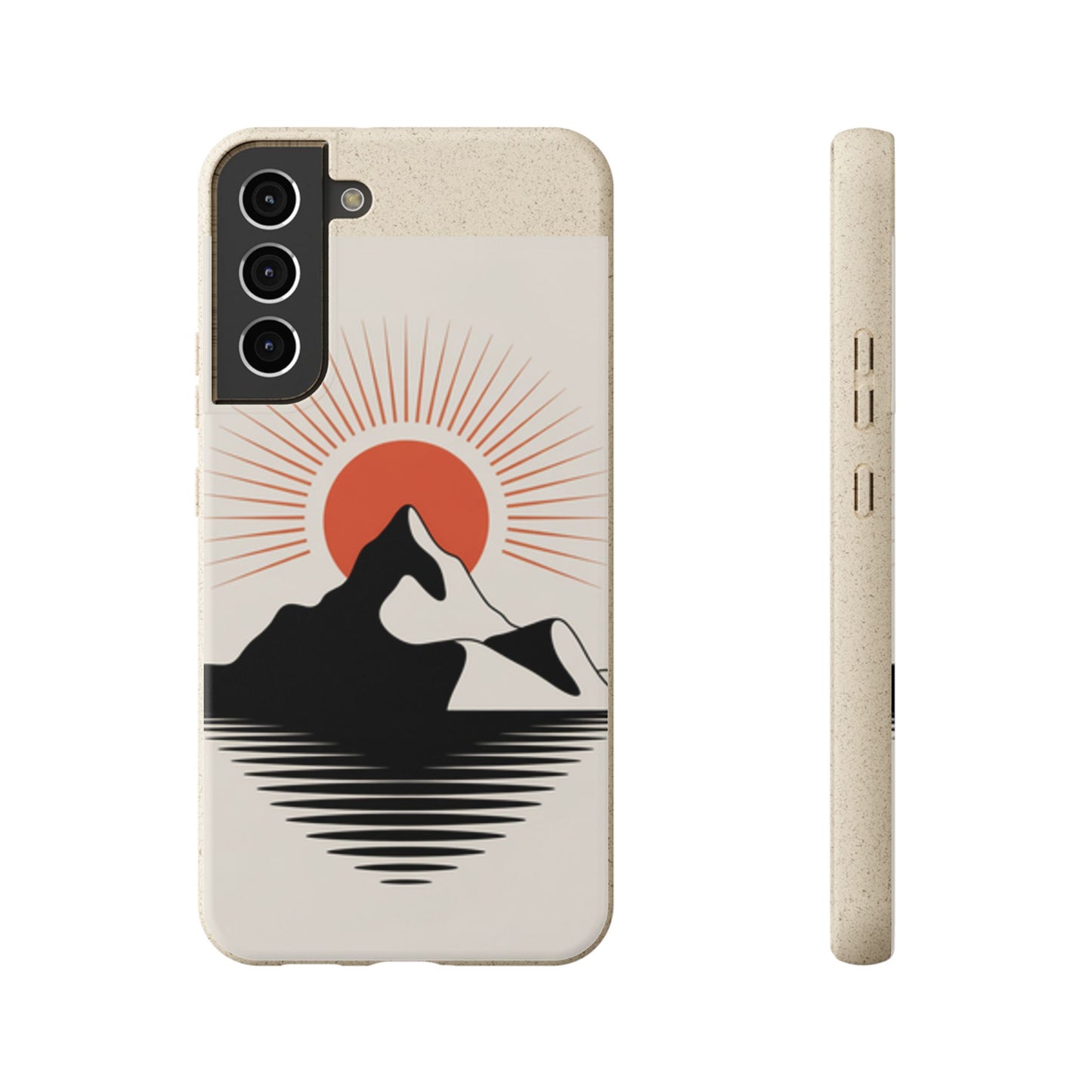 Biodegradable Phone Case - Mountain Design, Eco-Friendly Mobile Cover, Sustainable Tech Accessory